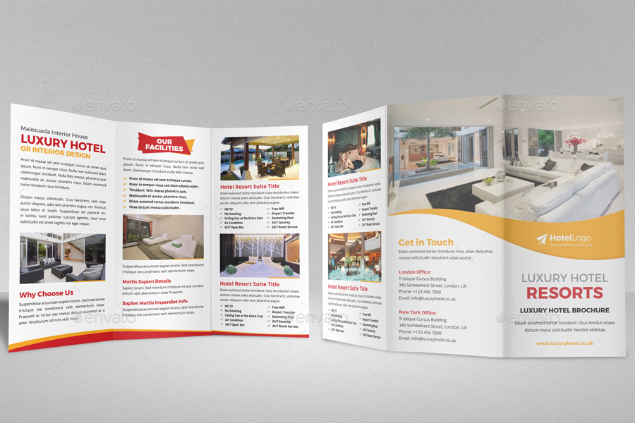 Luxury Hotel Resort Trifold Brochure By Jbn Comilla Graphicriver